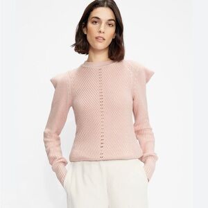 Ted Baker Sunniie Light Baby Pink Sweater Sharped  Shoulders Size 1 US 4 or S